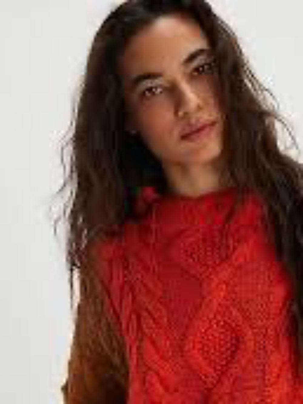 Free People Living The Dream Cable Knit Mock Neck Oversized Tunic - XS